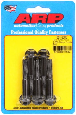 ARP 5/16" UNC x 2.000" UHL With 3/8" Socket Head ARP fasteners 5-Pack Bolt Kit, Hex Head Black Oxide AR651-2000 SR