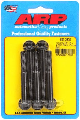 ARP 5/16" UNC x 2.500" UHL With 3/8" Socket Head ARP fasteners 5-Pack Bolt Kit, 12-Point Head Black Oxide AR641-2500 SR