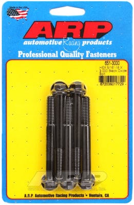 ARP 5/16" UNC x 3.000" UHL With 3/8" Socket Head ARP fasteners 5-Pack Bolt Kit, Hex Head Black Oxide AR651-3000 SR