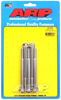 ARP 5/16" UNC x 4.000" UHL With 3/8" Socket ARP fasteners 5-Pack Bolt Kit, Hex Head S/S AR622-4000 SR