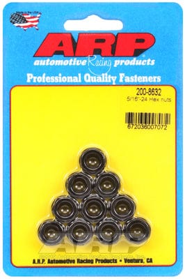 ARP 5/16" UNF Thread x 1/2" Socket (10-Pack) ARP fasteners Hex Nut With Flange, Chrome Moly AR200-8632 SR