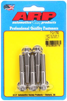 ARP 5/16" UNF x 1.750" UHL With 3/8" Socket Head ARP fasteners 5-Pack Bolt Kit, 12-Point Head S/S AR712-1750 SR