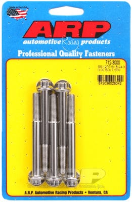 ARP 5/16" UNF x 3.000" UHL With 3/8" Socket Head ARP fasteners 5-Pack Bolt Kit, 12-Point Head S/S AR712-3000 SR