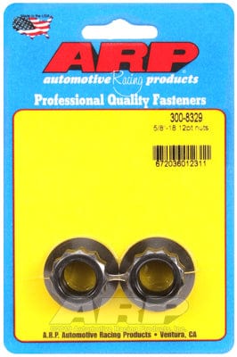 ARP 5/8" UNF Thread, 13/16" Socket (2-Pack) ARP fasteners 12-Point Nut, Chrome Moly Black Oxide AR300-8329 SR