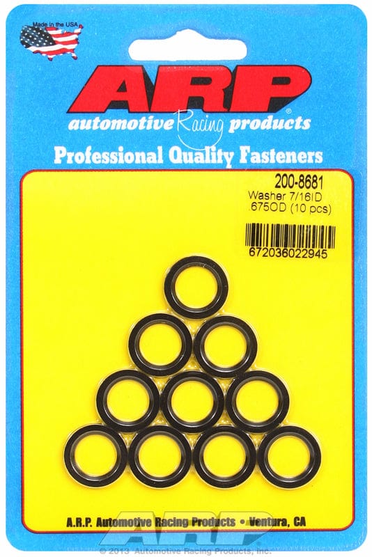 ARP 7/16" I.D, .675" O.D .062" Thick With Chamfer (10-Pack) ARP fasteners Special Purpose Washer AR200-8681 SR