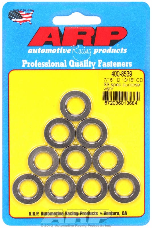 ARP 7/16" I.D x .812" O.D x .120" Thick (10-Pack) ARP fasteners S/S Washer With Chamfer AR400-8539 SR