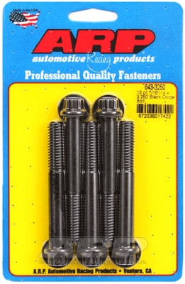ARP 7/16" UNC x 3.250" UHL With 7/16" Socket Head ARP fasteners 5-Pack Bolt Kit, 12-Point Head Black Oxide AR643-3250 SR