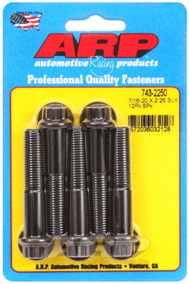 ARP 7/16" UNF x 2.250" UHL With 7/16" Socket Head ARP fasteners 5-Pack Bolt Kit, 12-Point Head Black Oxide AR743-2250 SR