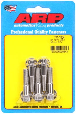 ARP 8mm x 1.25 x 35mm UHL With 10mm Socket Head ARP fasteners 5-Pack Bolt Kit, 12-Point Head S/S AR771-1004 SR