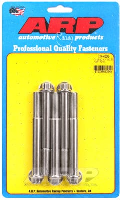 ARP fasteners 7/16" UNF x 4.000" UHL With 7/16" Socket Head ARP fasteners 5-Pack Bolt Kit, 12-Point Head S/S AR714-4000 SR