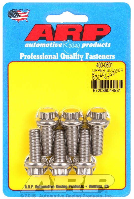 ARP fits 6-71 & 8-71 Supercharger 3/8" x 1.000" UHL ARP fasteners S/S Blower Pulley Kit, 12-Point Head AR400-0601 SR