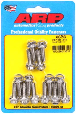 ARP fits Aluminium Valve Covers 1/4-20 Thread x .812" UHL (14-Pack) ARP fasteners Valve Cover Bolt Kit, 12-Point Head S/S AR400-7504 SR