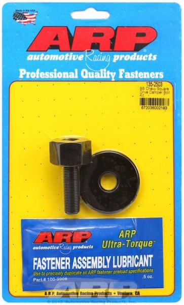 ARP fits BB Chev 1/2-20 Thread x 1.550" UHL With 1/2" Square Drive ARP fasteners Harmonic Balancer Bolt, Hex Head Black Oxide AR135-2503 SR
