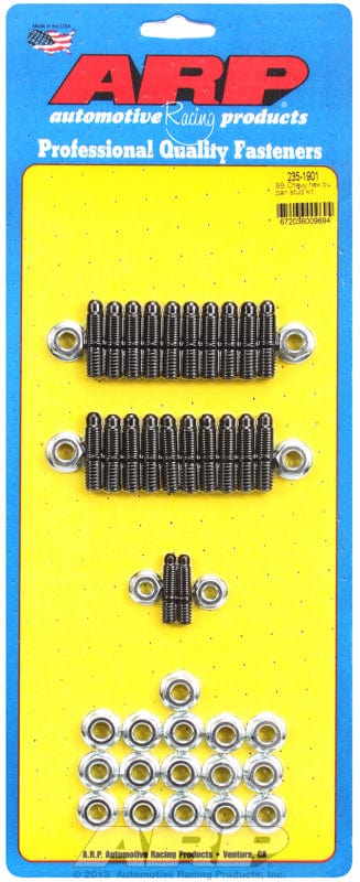 ARP fits BB Chev With Standard 2-Piece Style Gasket ARP fasteners Oil Pan Stud Kit, Hex Nut Black Oxide AR235-1901 SR