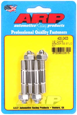 ARP fits Carburettor With 1/2" Spacer 5/16" Thread x 2.225" OAL (4-Piece) ARP fasteners Carburettor Stud Kit, Hex Nut S/S AR400-2403 SR