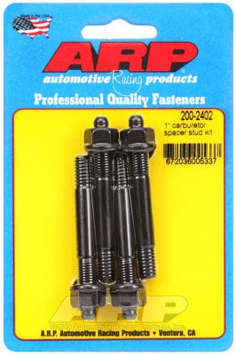 ARP fits Carburettor With 1" Spacer 5/16" Thread x 2.700" OAL (4-Piece) ARP fasteners Carburettor Stud Kit, Hex Nut Black Oxide AR200-2402 SR