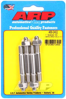 ARP fits Carburettor With 1" Spacer 5/16" Thread x 2.700" OAL (4-Piece) ARP fasteners Carburettor Stud Kit, Hex Nut S/S AR400-2402 SR