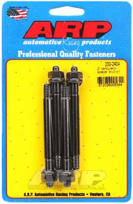ARP fits Carburettor With 2" Spacer 5/16" Thread x 3.700" OAL (4-Piece) ARP fasteners Carburettor Stud Kit, Hex Nut Black Oxide AR200-2404 SR