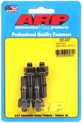 ARP fits Carburettor With No Spacer 5/16" Thread x 1.700" OAL (4-Piece) ARP fasteners Carburettor Stud Kit, Hex Nut Black Oxide AR200-2401 SR