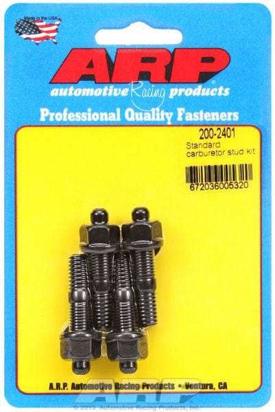ARP fits Carburettor With No Spacer 5/16" Thread x 1.700" OAL (4-Piece) ARP fasteners Carburettor Stud Kit, Hex Nut Black Oxide AR200-2401 SR