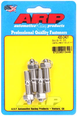 ARP fits Carburettor With No Spacer 5/16" Thread x 1.700" OAL (4-Piece) ARP fasteners Carburettor Stud Kit, Hex Nut S/S AR400-2401 SR