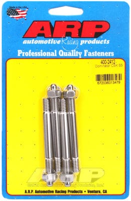 ARP fits Dominator Carburettor With 1/2" Or 1" Spacer 5/16" Thread x 3.20 ARP fasteners Carburettor Stud Kit, Hex Nut S/S AR400-2412 SR