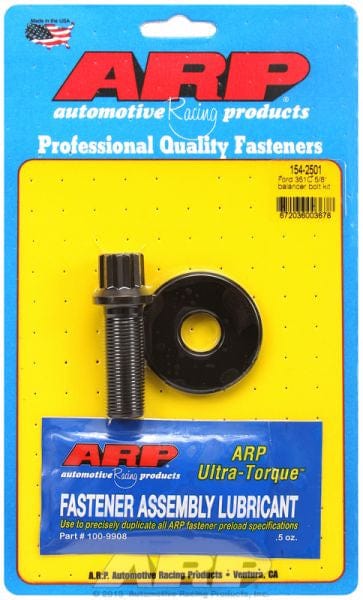 ARP fits Ford 351 Cleveland & Holden 253-304-308 5/8-18 Thread x 1.800" U ARP fasteners Harmonic Balancer Bolt, 12-Point Black Oxide AR154-2501 SR