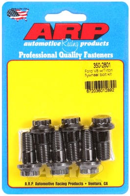 ARP fits Ford V8 With Tilton Flywheel, Use 1/2" Socket, 7/16-20 Thread x ARP fasteners Flywheel Bolt Kit AR350-2801 SR