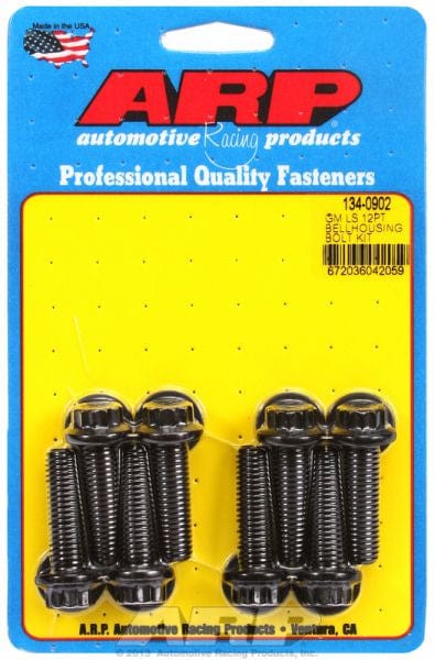 ARP fits Gen III/LS Series, Black Oxide, 12-Point Head, M10 x 1.5, 1.375" ARP fasteners Bellhousing To Engine Block Bolt Kit AR134-0902 SR