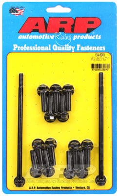 ARP fits GM LS Series ARP fasteners Oil Pan Bolt Set, Hex Head Black Oxide AR134-6901 SR