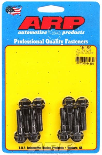 ARP fits GM LS Series ARP fasteners Timing Cover Bolt Kit, 12-Point Head Black Oxide AR134-1502 SR