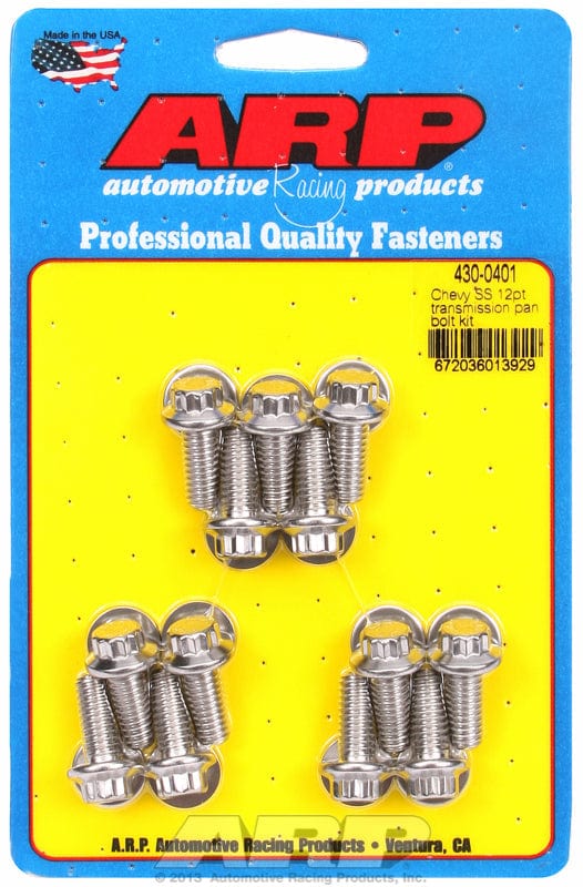 ARP fits GM TH350 & TH400 ARP fasteners Transmission Bolt Kit, 12-Point S/S AR430-0401 SR