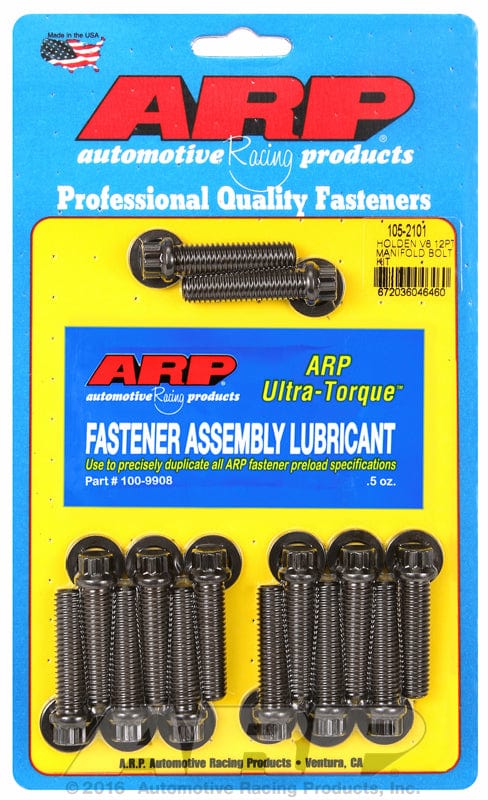 ARP fits Holden V8 253-308 (Early) ARP fasteners Intake Manifold Bolt Kit, 12-Point Black Oxide AR105-2101 SR