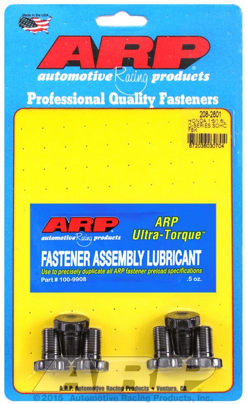 ARP fits Honda 1.5L & 1.6L SOHC, D Series (6-Pieces) M12 X 1.0 Thread x . ARP fasteners Flywheel Bolt Kit AR208-2801 SR