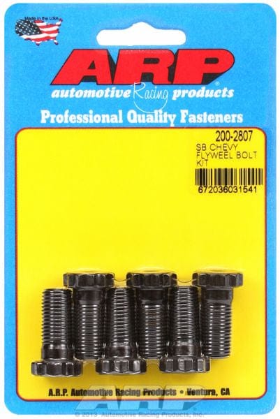 ARP fits SB/BB Chev 305-502 & V6 90° With 1-Piece Rear Main Seal, 7/16-20 ARP fasteners Flywheel Bolt Kit AR200-2807 SR