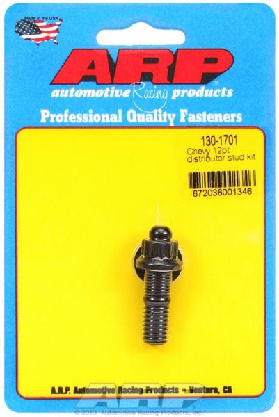 ARP fits SB/BB Chev ARP fasteners Distributor Stud Kit, 12-Point Nut Black Oxide AR130-1701 SR