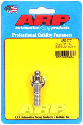 ARP fits SB/BB Chev ARP fasteners Distributor Stud Kit, 12-Point Nut S/S AR430-1701 SR