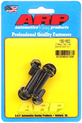 ARP fits SB/BB Chev ARP fasteners Fuel Pump Bolt Kit, Hex Head Black Oxide AR130-1602 SR