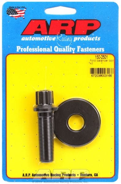 ARP fits SB/BB Ford 289-460 5/8-18 Thread x 2.050" UHL (Not Cleveland), 5 ARP fasteners Harmonic Balancer Bolt, 12-Point Black Oxide AR150-2501 SR