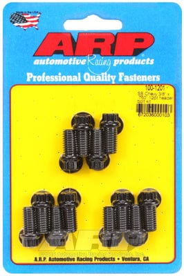 ARP fits SB Chev 3/8" Thread X .750" UHL (12 Pack) ARP fasteners Exhaust Header Bolt Kit, 12-Point Black Oxide AR100-1201 SR