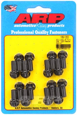 ARP fits SB Chev 3/8" Thread X .750" UHL (16 Pack) ARP fasteners Exhaust Header Bolt Kit, Hex Head Black Oxide AR100-1202 SR