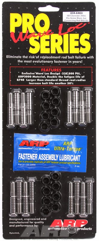 ARP fits SB Chev 305-307-327-350 L/J 3/8" Wave-Loc ARP2000 ARP fasteners Conrod Bolt Set AR234-6403 SR