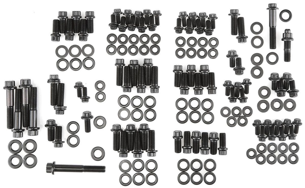 ARP fits SB Chev 350-400 With Headers (1986 & Earlier) ARP fasteners Engine Accessory Bolt Kit, 12-Point Black Oxide AR534-9701 SR