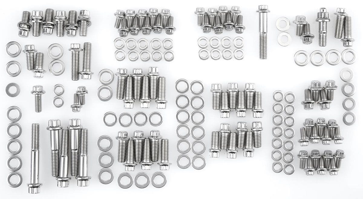 ARP fits SB Chev 350-400 With Headers (1986 & Earlier) ARP fasteners Engine Accessory Bolt Kit, 12-Point Head S/S AR534-9501 SR