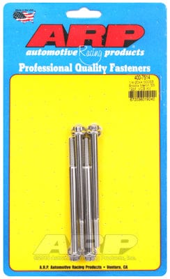 ARP fits SB Chev With Brodix Valve Covers 1/4-20 Thread x 4.000" UHL (4-P ARP fasteners Valve Cover Bolt Kit, 12-Point Head S/S AR400-7514 SR