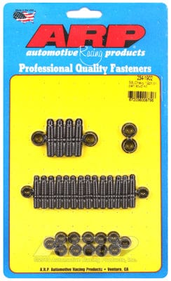 ARP fits SB Chev (With Standard 2-Piece Pan Gasket) ARP fasteners Oil Pan Stud Kit, 12-Point Nut Black Oxide AR234-1902 SR