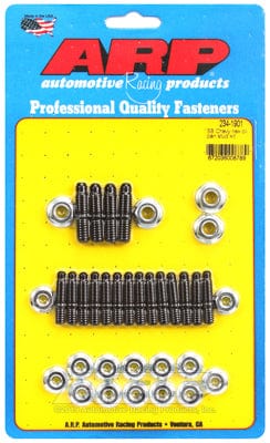 ARP fits SB Chev (With Standard 2-Piece Pan Gasket) ARP fasteners Oil Pan Stud Kit, Hex Nut Black Oxide AR234-1901 SR