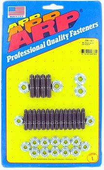 ARP fits SB Chev (With Standard 2-Piece Pan Gasket) ARP fasteners Oil Pan Stud Kit, Hex Nut Black Oxide AR234-1901 SR