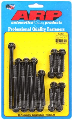 ARP fits SB Ford 289-302 Windsor With Cast Iron Pump ARP fasteners Timing Cover & Water Pump Bolt Kit, 12-Point Head Black Oxide AR154-1501 SR