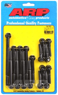 ARP fits SB Ford 289-302 Windsor With Cast Iron Pump ARP fasteners Timing Cover & Water Pump Bolt Kit, Hex Head Black Oxide AR154-1502 SR